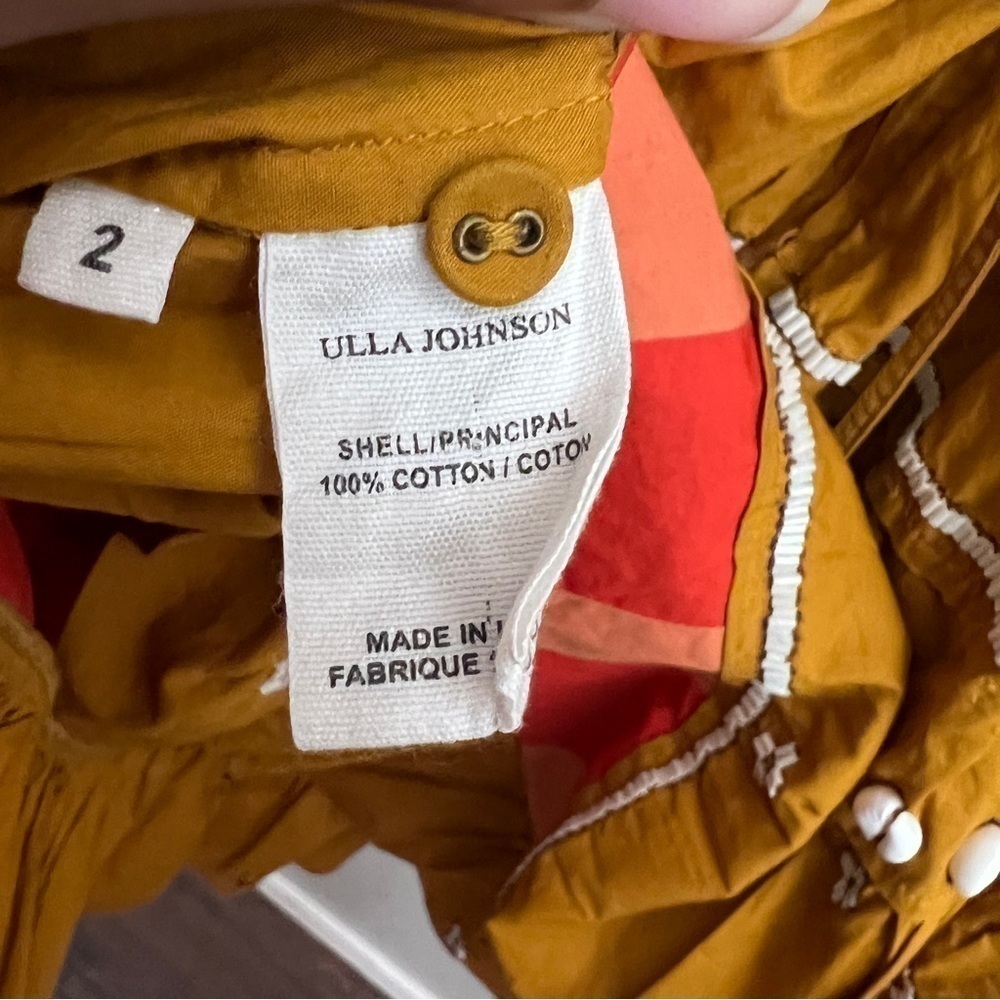 TUCKERNUCK Ulla Johnson yellow mini dress size 2 - Picture 13 of 16